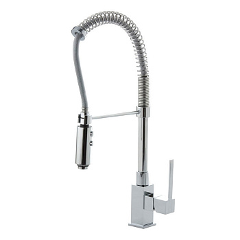 Смеситель высокий для кухни профессиональный с гибким шлангом и поворотным изливом KUATRO NK 4966