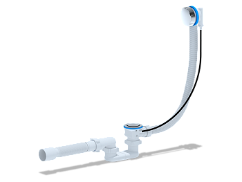 Перелив полуавтомат с плоским сифоном АНИ Пласт EM702 780 с гибкой трубой 40х50