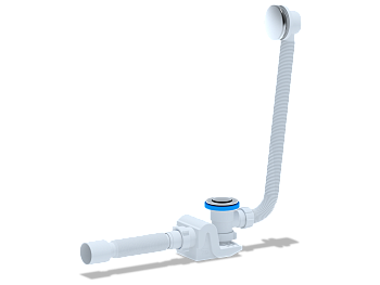 Сифон для ванны АНИ Пласт Бриг EC655 1 1/2 дюйма 40 клик-клак с переливом и гибкой трубой 40х50