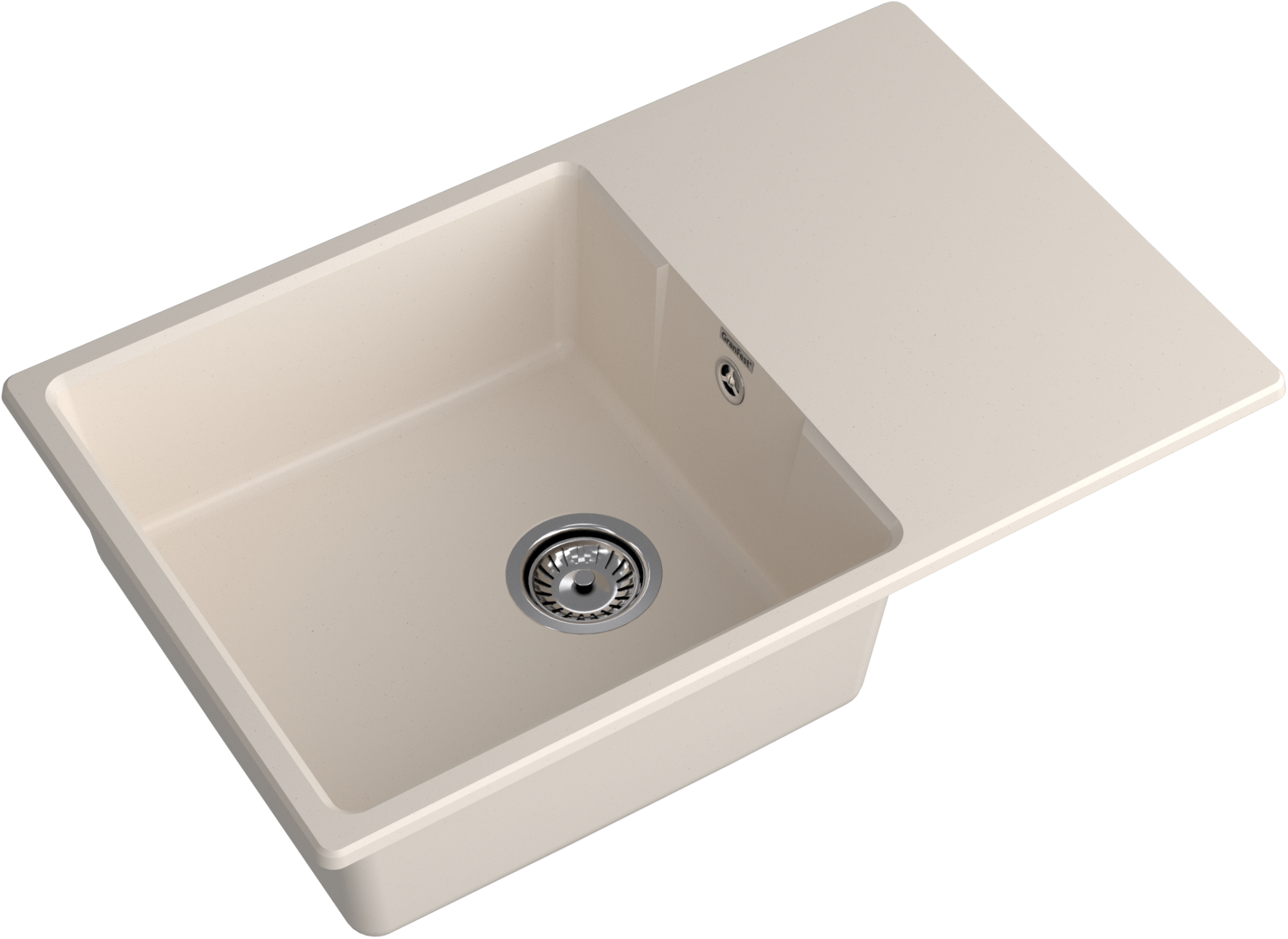 GRANFEST Мойка URBAN 678L  1-чаша+крыло 780*490мм белый арт.GF-UR-