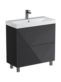 Тумба под раковину VELVEX Edge 800-0-2 (9696) графит