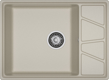 GRANFEST Мойка композит VERTEX, GF-V-680L, чаш+кр 680*500, топаз