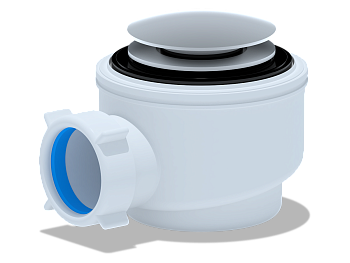 Сифон для душевого поддона АНИ Пласт E410CLGS 1 1/2 дюйма 50/60 хром клик-клак грибок с сеткой