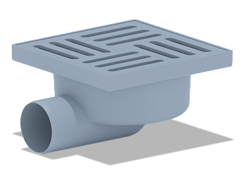 Трап сухой, гор. выпуск 50 н/рег. решетка пл.150х150 , ANI PLAST