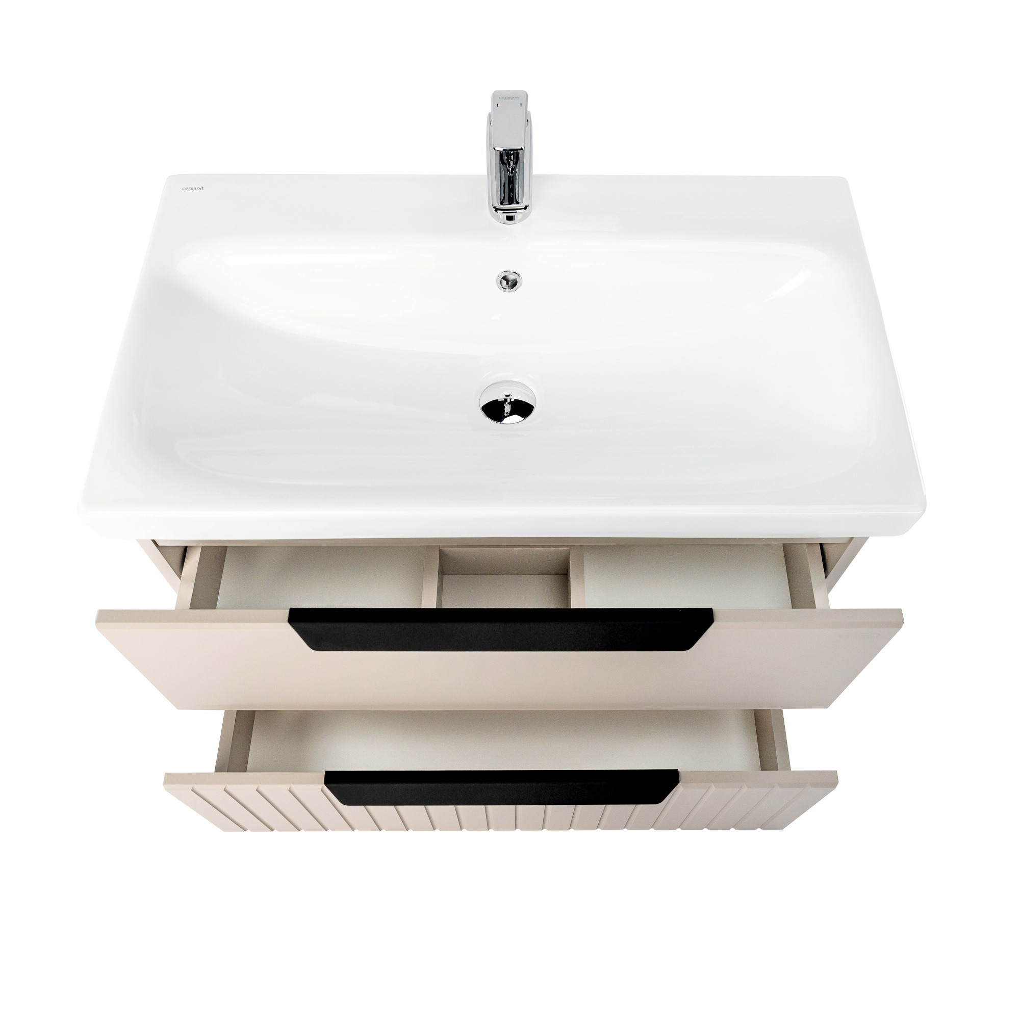 Тумба под раковину VIANT СИЦИЛИЯ 80 подвесная капучино (VSIC80MDCAP-T2YP)