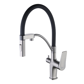 Bronx Смеситель для кухни, гиб.выс.пов.излив227мм ,р/ОД, графит, LM, LM3761GM
