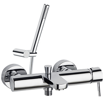 Смеситель для ванны наружнего монтажа однорычажный с душевым комплектом ODISEA 390501MO