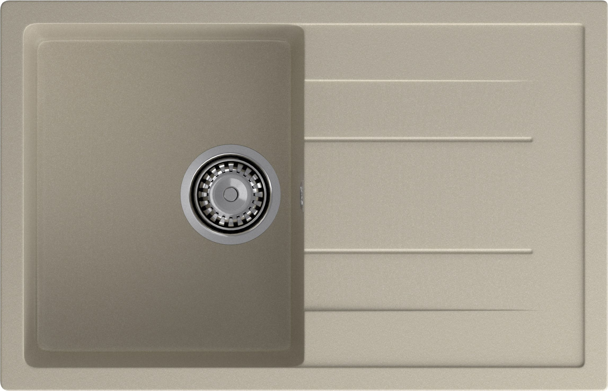 GRANFEST Мойка композит QUADRO GF-Q--780L  чаша с крылом 780*500 мм  топаз арт.GF-