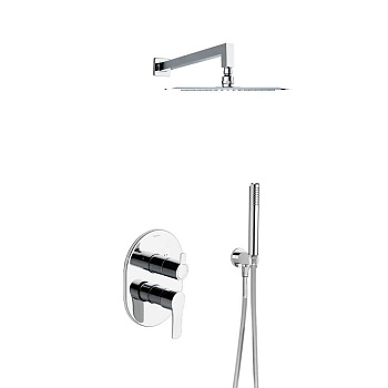 Встраиваемая душевая система с тропическим душем и душевым комплектом TITANIUM K1815022