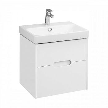 Тумба ОЛИВИЯ 55, подвесная, 2 ящ., белая матовая (под раковину АДРИАНА 55)