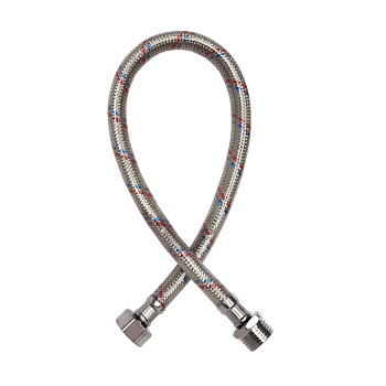 Гибкая подводка для воды, оплетка нейлон, силикон гайка 1/2", штуцер 1/2", 500 мм., СЛАВЕН