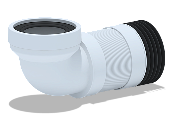 Удлинитель гибкий для унитаза АНИ Пласт K719R угол 90 градусов 280-550 мм