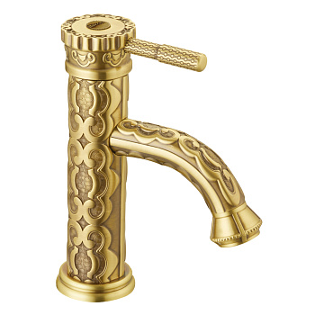 Jasmine Смеситель для раковины, монолит.излив 68мм, р/ОД, бронза, LM, LM6606B