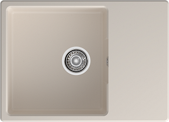 GRANFEST Мойка URBAN 668L  1-чаша+крыло 680*490мм белый арт.GF-UR-