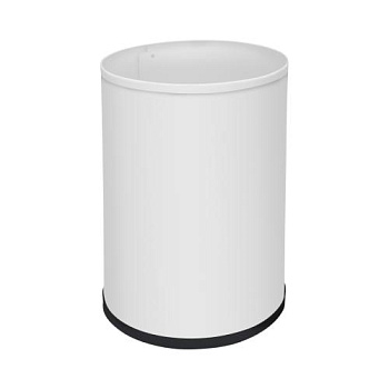Мусорная корзина из окрашенной стали .Белая .12 литров