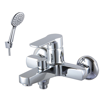Plus_Grace Смеситель для ванны, монолит.излив 158мм лейка, р/ОД, хром, LM, LM1512C