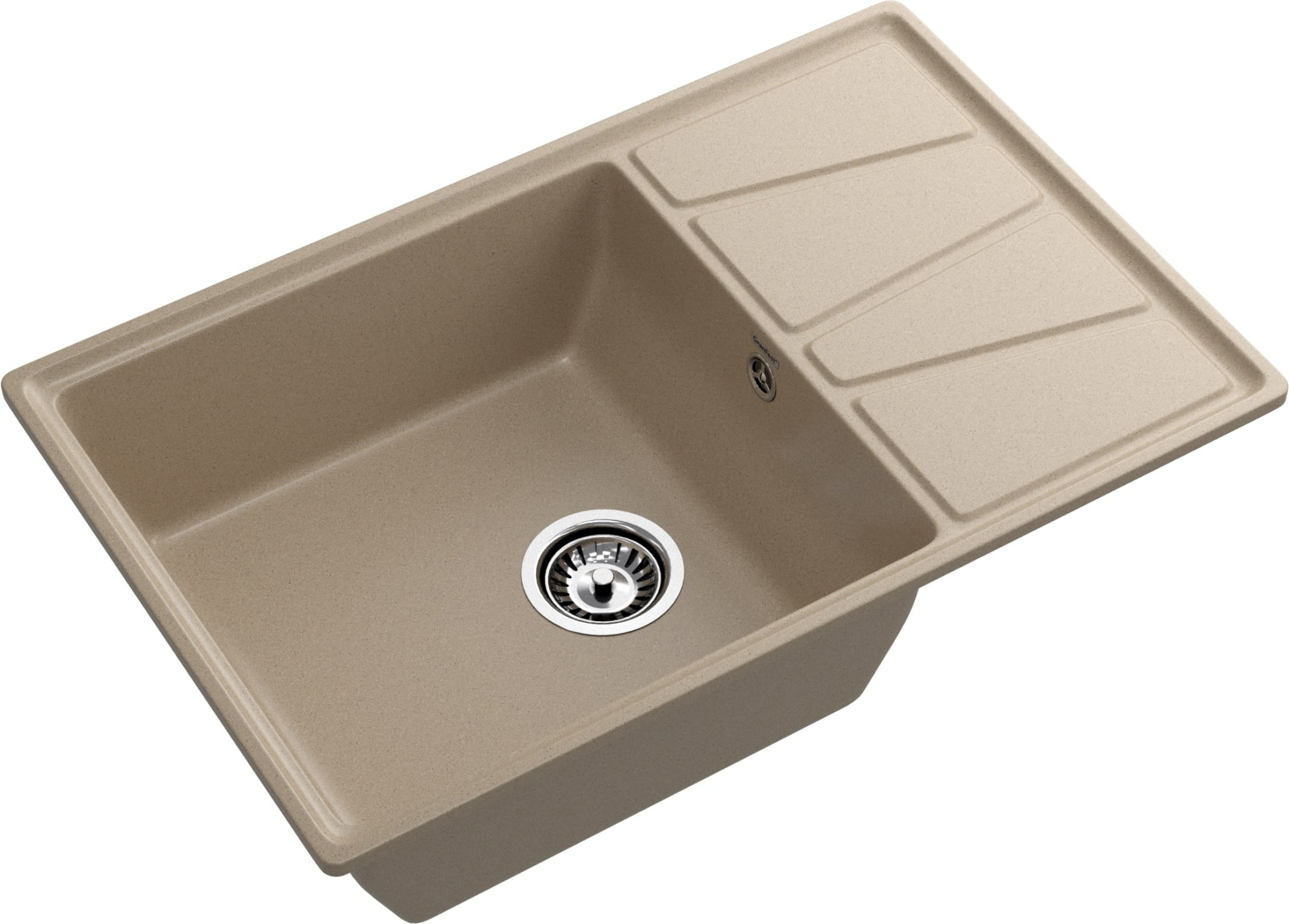 GRANFEST Мойка композит VERTEX, GF-V-780L, чаш+кр 780*500, песочный