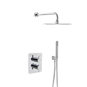 Встраиваемая термостатическая душевая система с тропическим душем и душевым комплектом DRAKO K338701