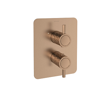 Встраиваемый термостатический смеситель для душа ODISEA JOYA 598722SCUC медь на 2 выхода