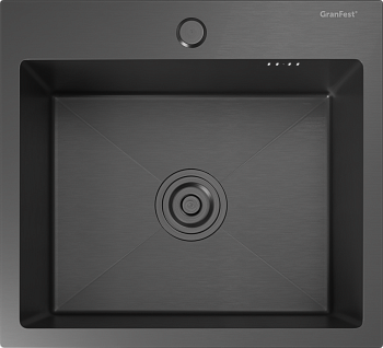 GranFest METAL (4844) Мойка PVD ГРАФИТ.1 чаша 485*440*215 мм 