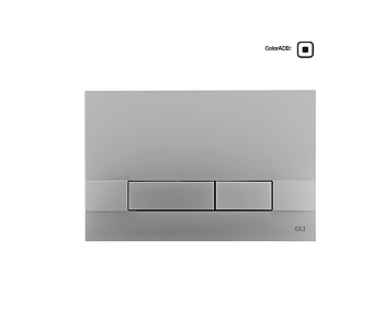 Панель механ. двойная Narrow, пластик, хром матовый, OLI