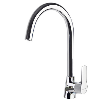 Смеситель высокий для кухни однорычажный TITANIUM 180602