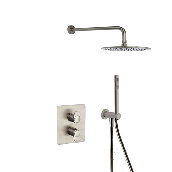 Встраиваемый термостатический смеситель для душа с душевым комплектом ALEXIA K3687011NC никель браши