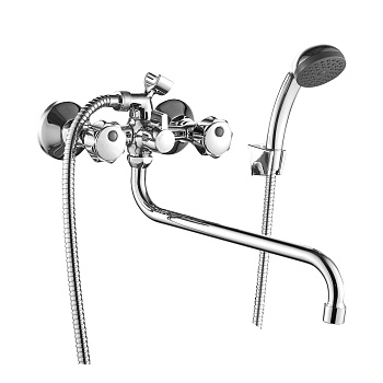 DR50 Смеситель для ванны, пов.излив 300мм, р/ДВ, хром, DR, DR50045R