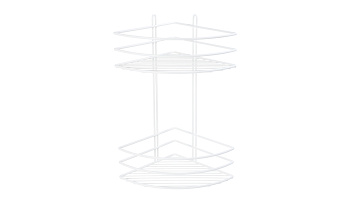 Полка угловая двухэтажная белая Fixsen FX-710W-2
