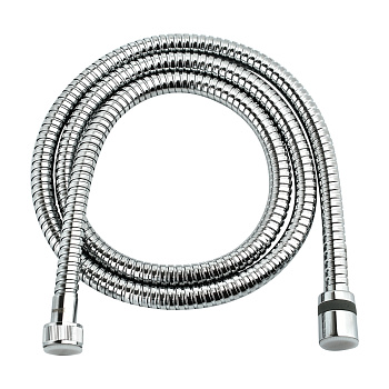 Шланг душевой двухзагибный 1,2м, сталь хромированная, пакет с подвесом,LEMARK
