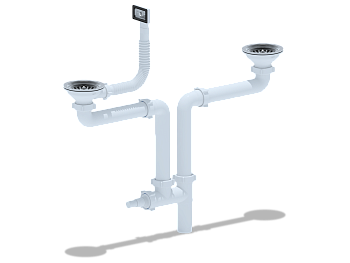 Набор АНИ Пласт L1015 для двойного универсального разноуровнего сифона с выпуском 3 1/2 дюйма