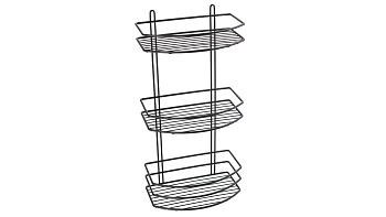 Полка овальная трехэтажная черная Fixsen FX-720B-3