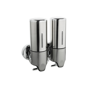 Дозатор для жидкого мыла настенный 0,5 л двойной FIXSEN HOTEL пластик (FX-31012А-2)