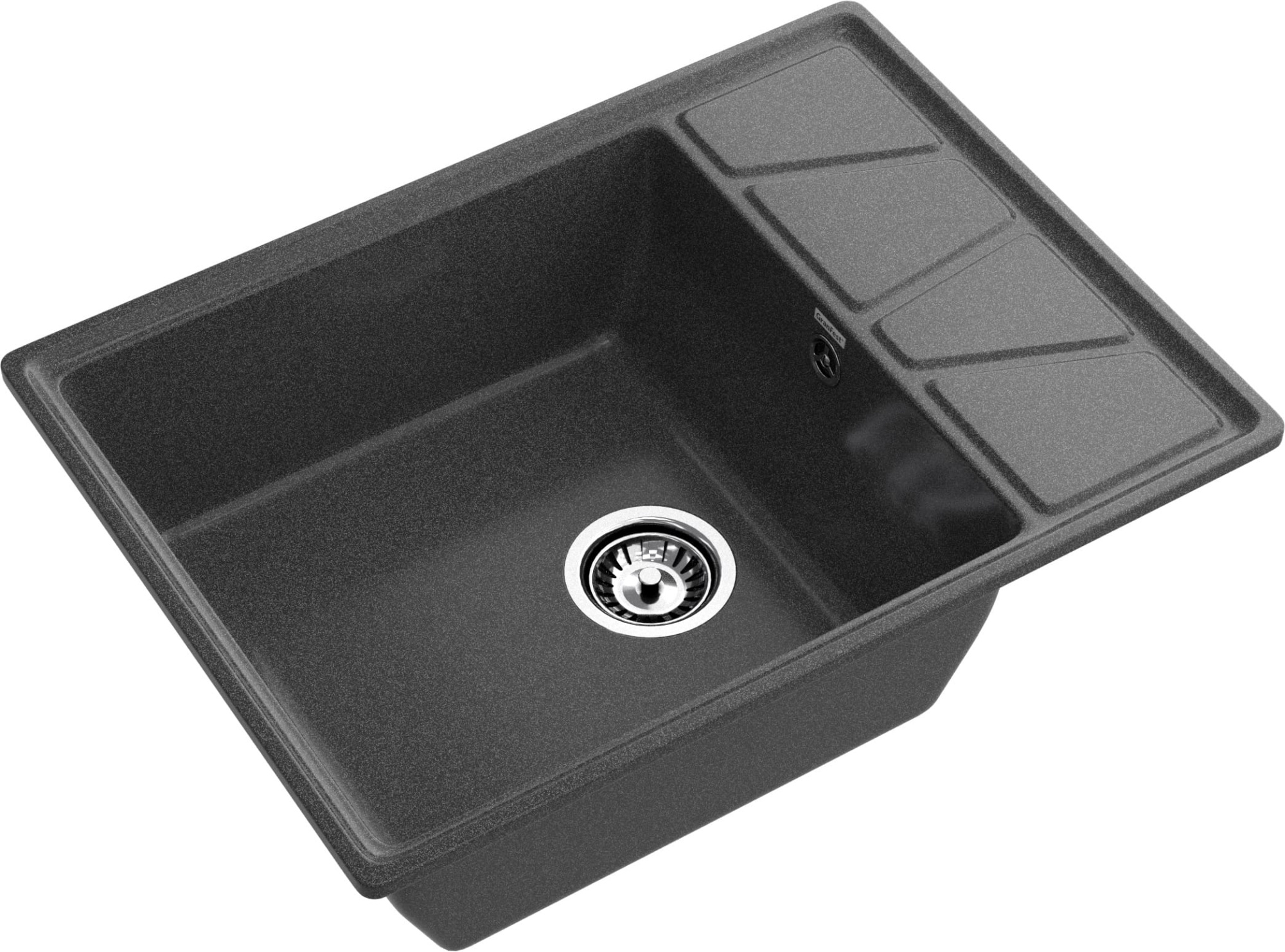 GRANFEST Мойка композит VERTEX, GF-V-680L, чаш+кр 680*500, графит