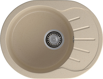 GRANFEST Мойка композит RONDO GF-R--580L  чаша с крылом 579*445мм, кашемир