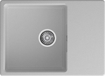 GRANFEST Мойка URBAN 668L  1-чаша+крыло 680*490мм серый арт.GF-UR-
