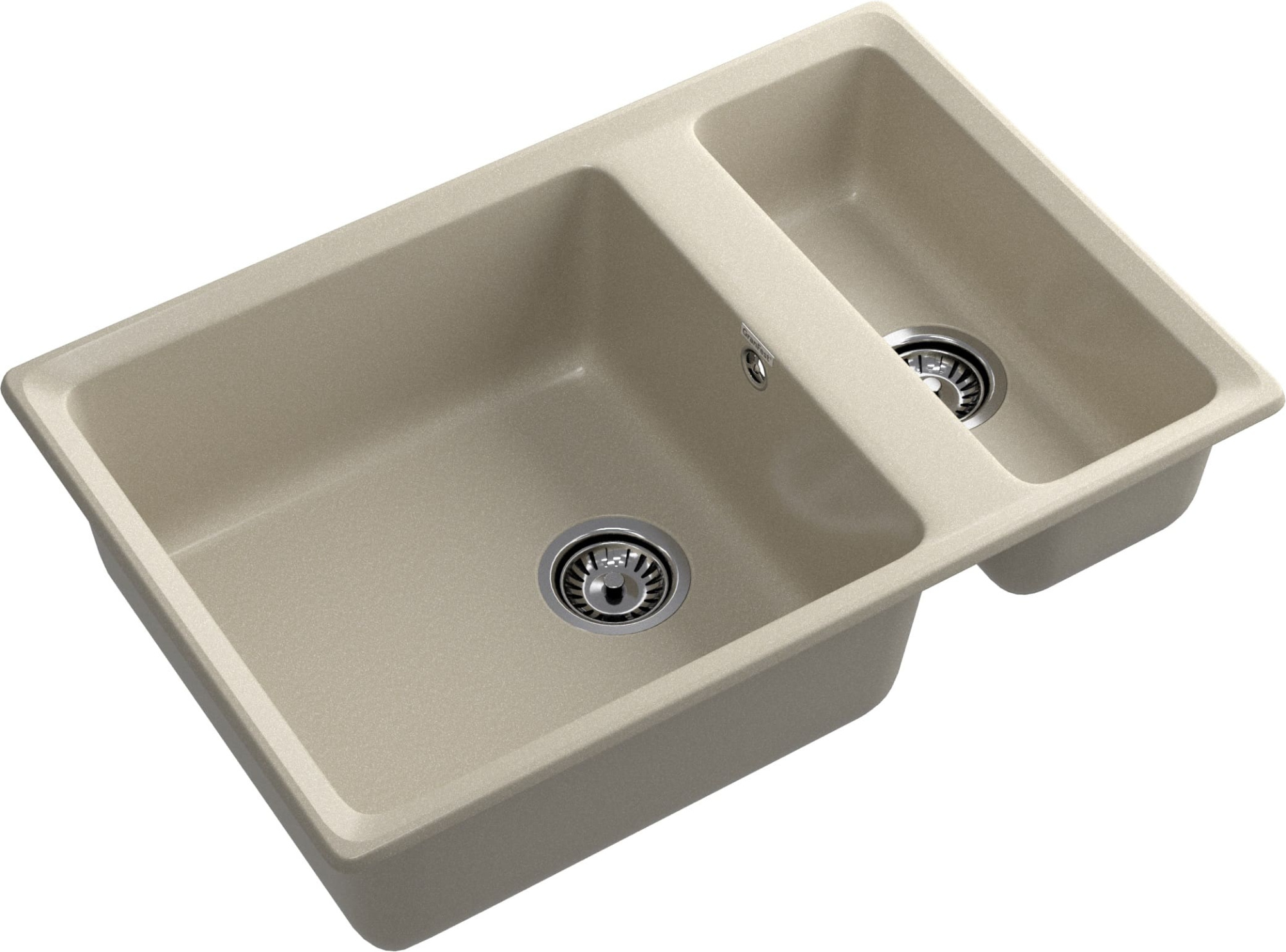 GRANFEST Мойка композит LEVEL, GF-LV-760K, 1.5-чаши 760*500, топаз