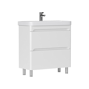 Тумба EQUIL Nice 80 напольная 2 ящ. белая (под раковину 9595-80)
