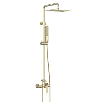 URSUS Смеситель LM7260BG для душа с регулируемой высотой штанги и верхней душевой лейкой "Тропически