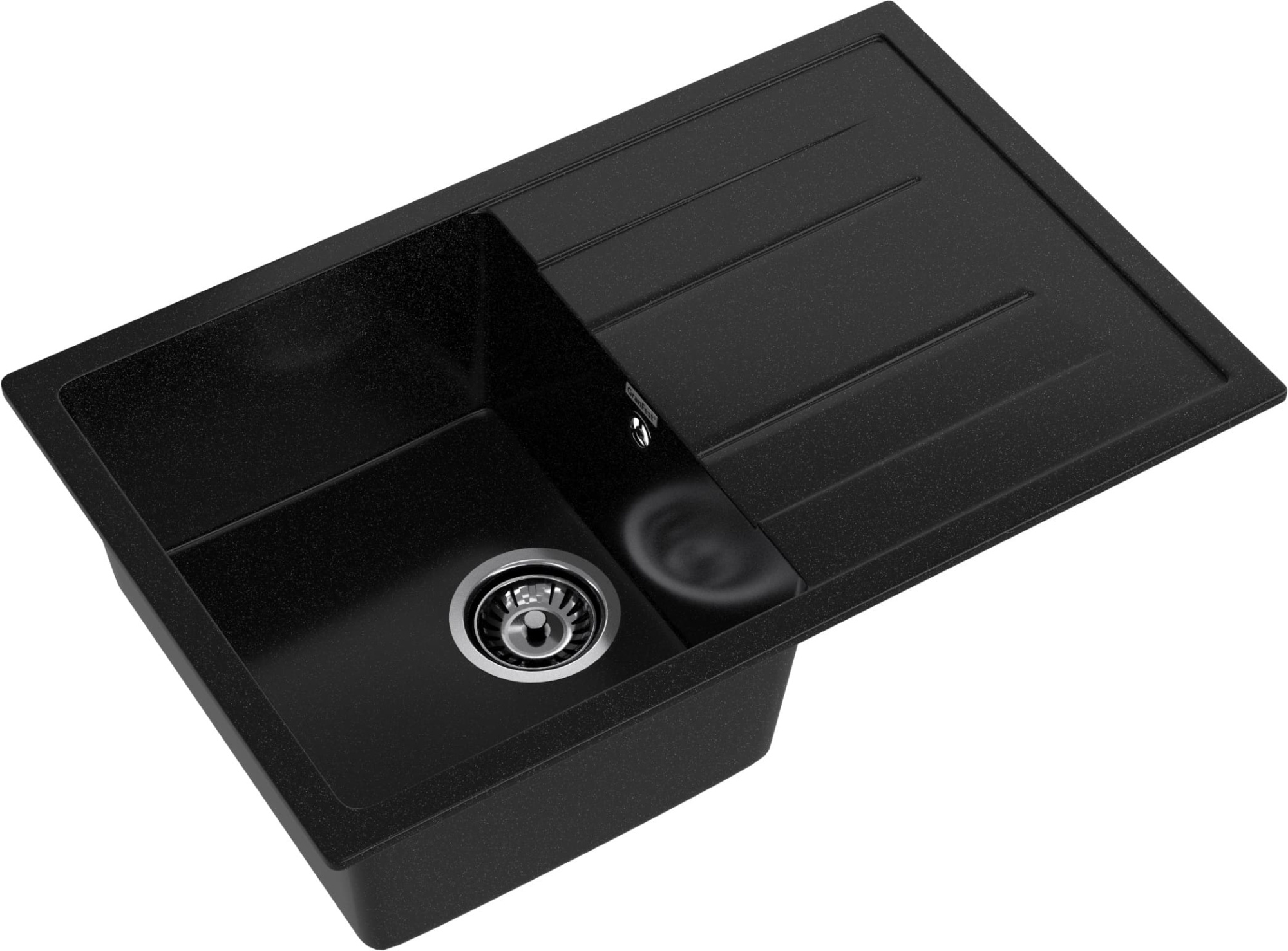 GRANFEST Мойка композит QUADRO GF-Q--780L  чаша с крылом 780*500 мм  черный арт.GF-