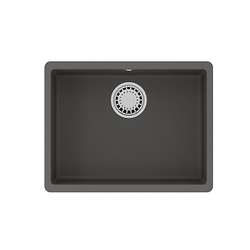 Кухонная мойка Lemark SINARA 540-U подстольного монтажа из кварцгранита, Серый шёлк