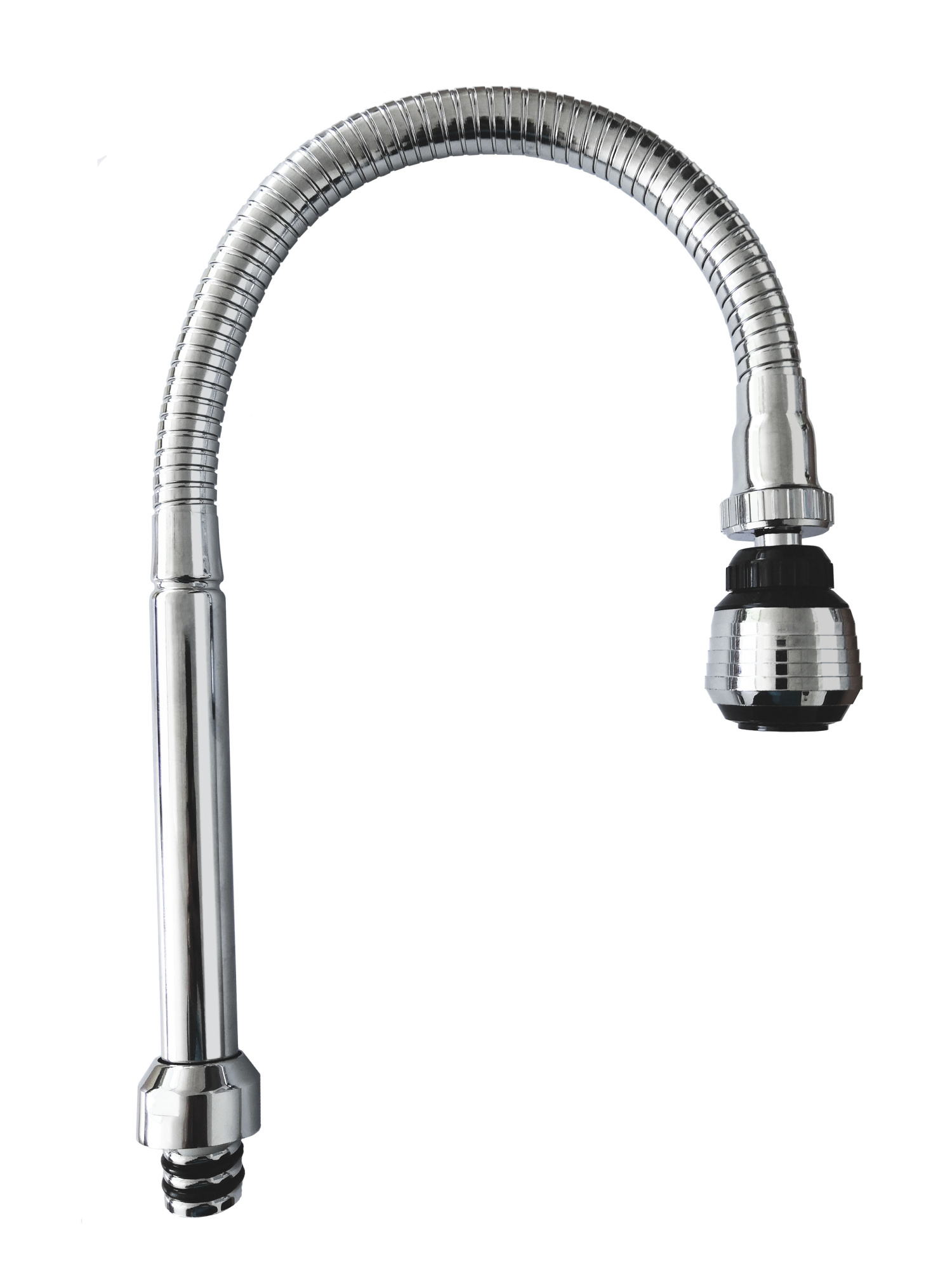 Излив гибкий, нерж. сталь, комплект с 2Р аэратором., СЛАВЕН, 071