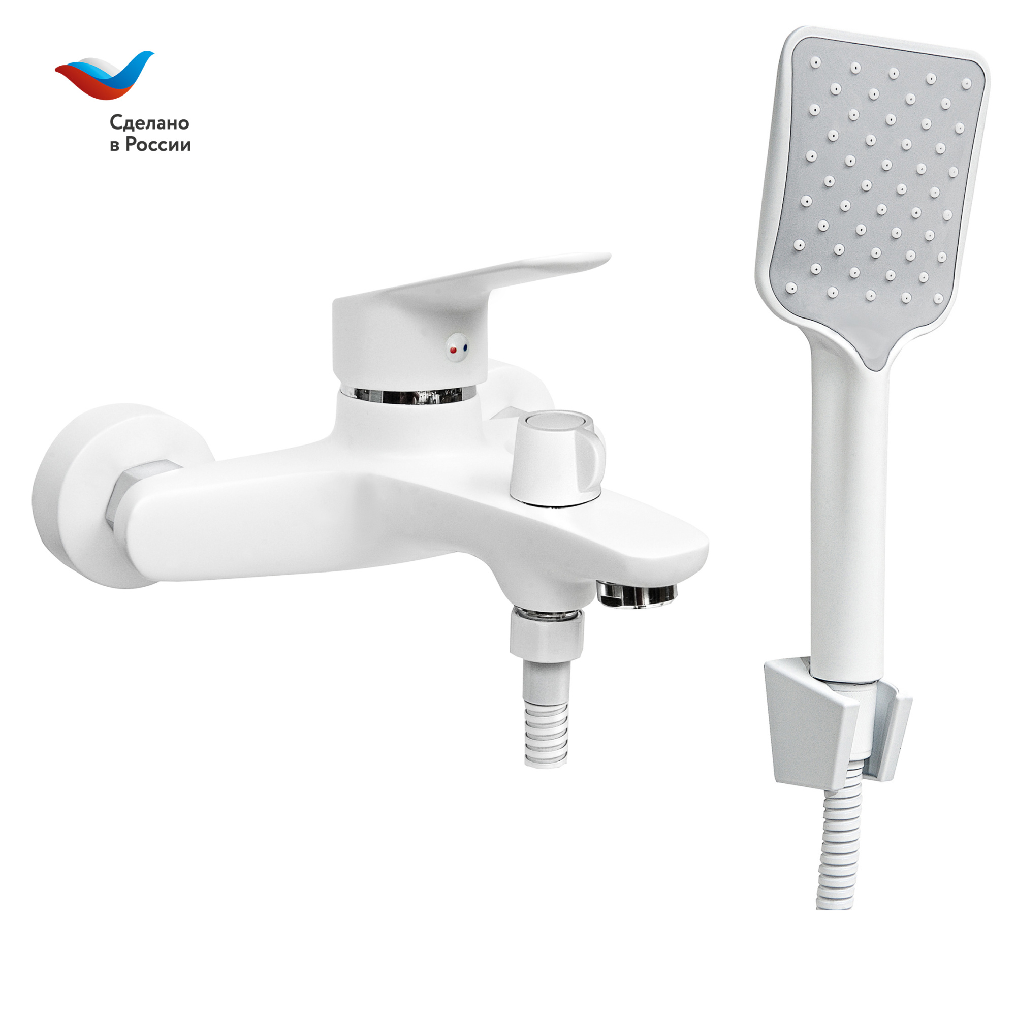 Смеситель для ванны СЛАВЕН Коттедж СЛ-ОД-Г3Б белый