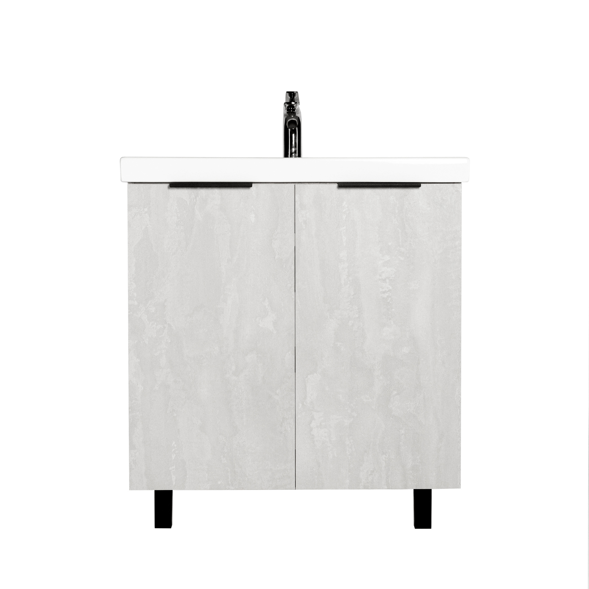 Тумба под раковину VIANT БЕРЛИН 80 напольная цемент (VBER80MDC-T2ST)