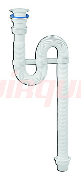 Сифон гофрированный VIR 1,5 м (Ø40/50), пластиковая чашка Ø63 мм, VIRPLAST