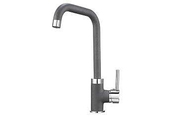 0041, ГРАФИТ Смеситель для кухни однорыч., черно-сер., GRANULA