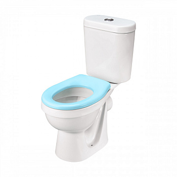 КАСПЕР Унитаз-компакт детский, горизонт. выпуск,1-а режим.арм,сиденье полипроп, пл.кр,голубой,САНТЕК