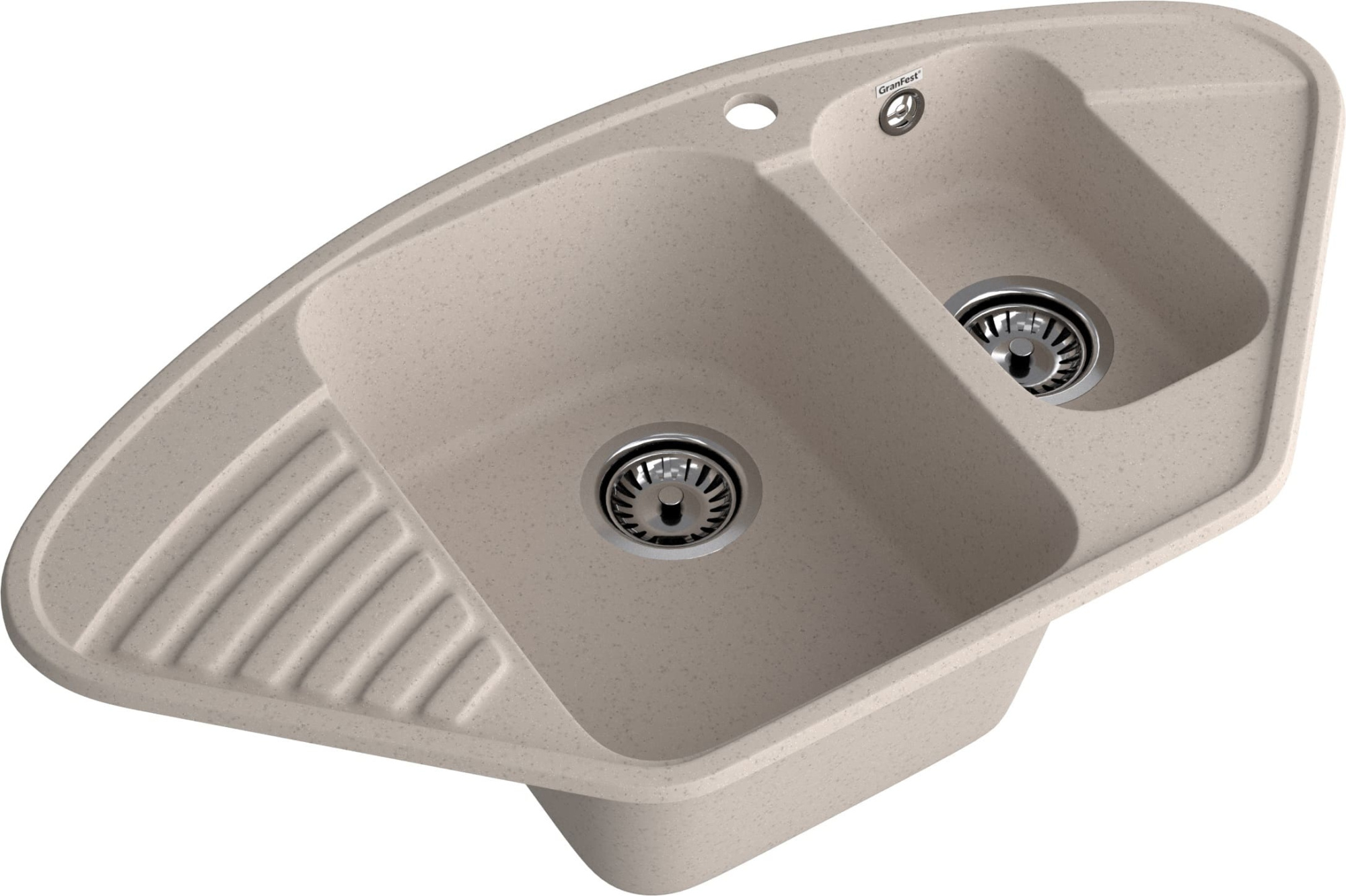 GranFest QUARZ (ECO-14) Мойка угл.1,5 чаш. 930*500 (песок)