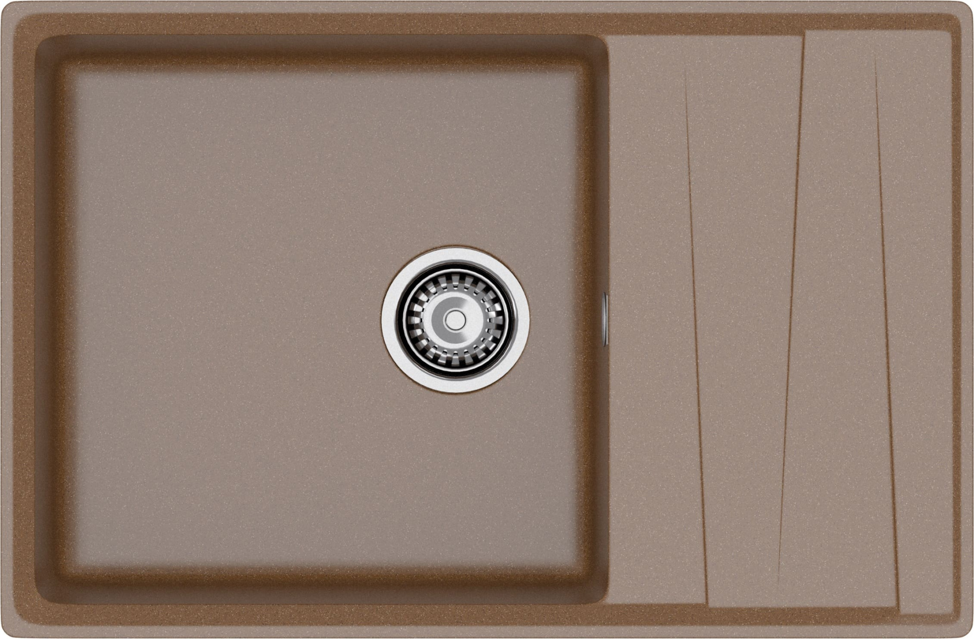 GRANFEST Мойка композит LEVEL , GF-LV-760L, чаша+крыло 760*500, терракот