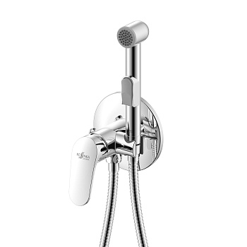 RS45 Смеситель для биде, гигиен.душ на стену, р/ОД, хром, ROS, RS45-51